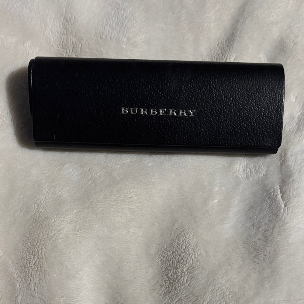 Burberry Black Textured Leather Eyewear Case